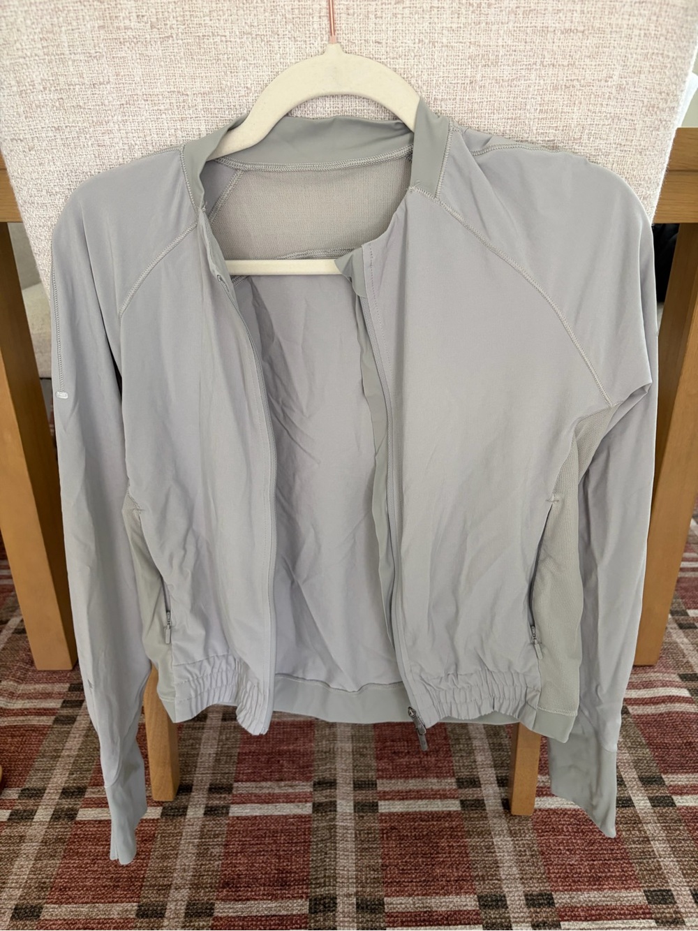 lululemon athletica Light Gray Zip-Front Utility Jacket
